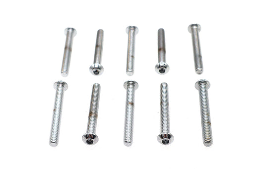 Colony Allen Button Head Screws Chrome 1/4 X 2""