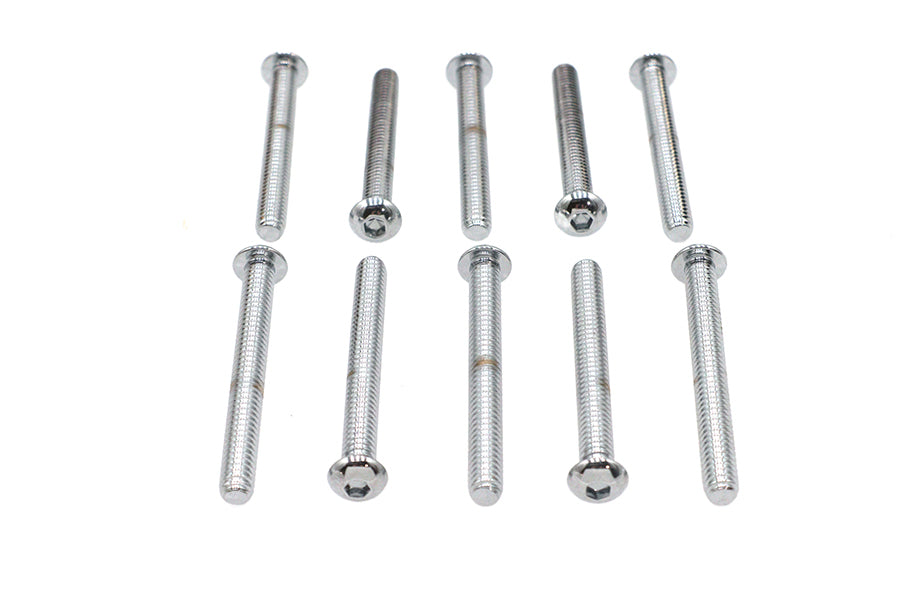 Colony Allen Button Head Screws Chrome 1/4 X 2-1/4""