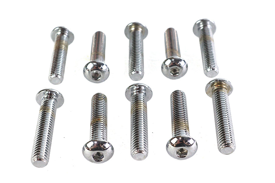 Colony Allen Button Head Screws Chrome 3/8-16 X 1-3/4""