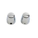 Chrome Rear Axle Caps Smooth Style - V-Twin 37-8908 - Big Twin 1987-2006