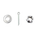 Chrome Axle Nut Kit Castle Style 5/8 - 18 UNF - V-Twin 37-9032