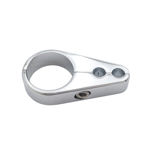 Dual Throttle Cable Clamp Chrome - V-Twin 37-9119