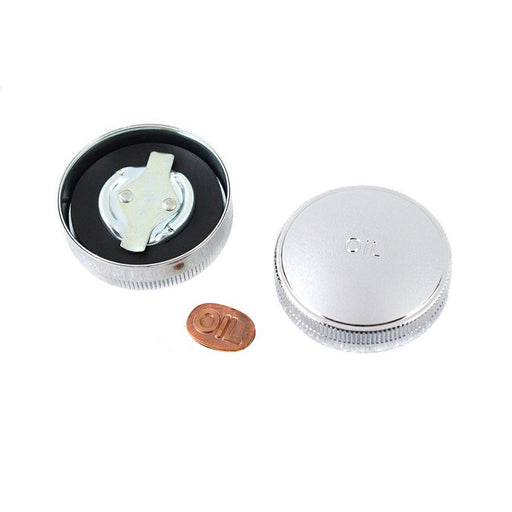 45 W/G Gas and Oil Cap Set Chrome - V-Twin 38-0814