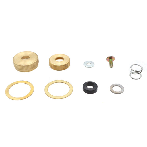 Petcock Shut Off Knob and Collar Set Brass - Wyatt Gatling 03-0005-BRASS