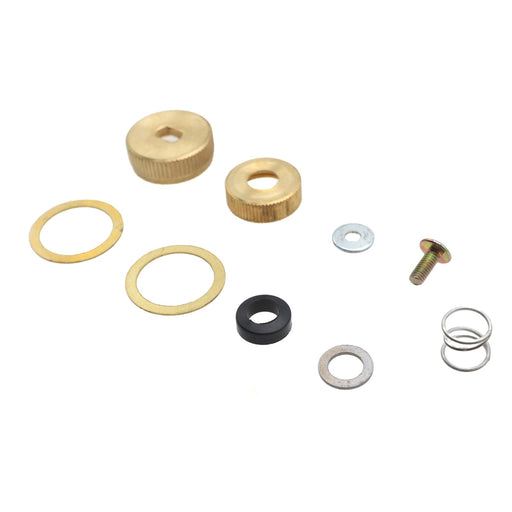 Petcock Shut Off Knob and Collar Set Brass - Wyatt Gatling 03-0005-BRASS