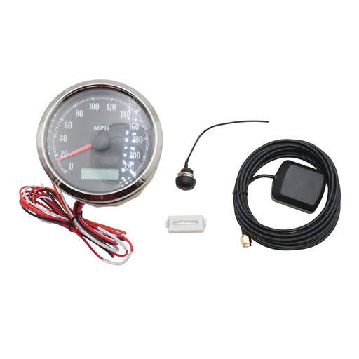 85mm GPS Speedometer Black - V-Twin 39-0852