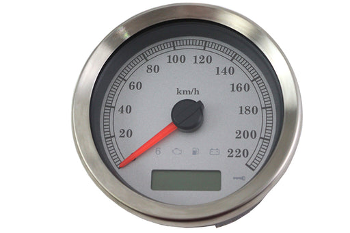 V-Twin Manufacturing 4 Electronic Speedometer Assembly Silver