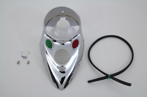V-Twin Manufacturing Chrome Cateye Dash Panel - additional view 2