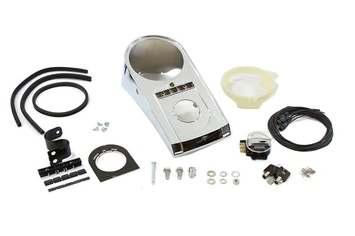 V-Twin Manufacturing Chrome Bobbed Dash Cover Kit
