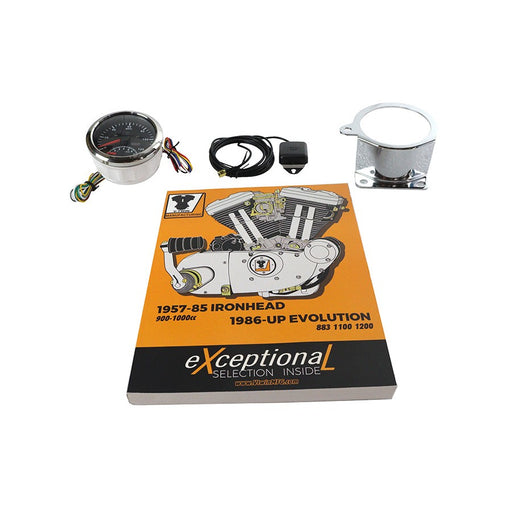 85mm Speedometer and Tachometer Combo Gauge Kit - V-Twin 39-1885 - Ironhead 1957-1972