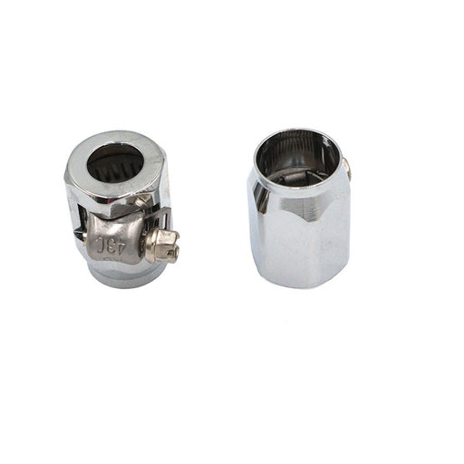 Hex Chrome Econo Seal Hose End - V-Twin 40-0219