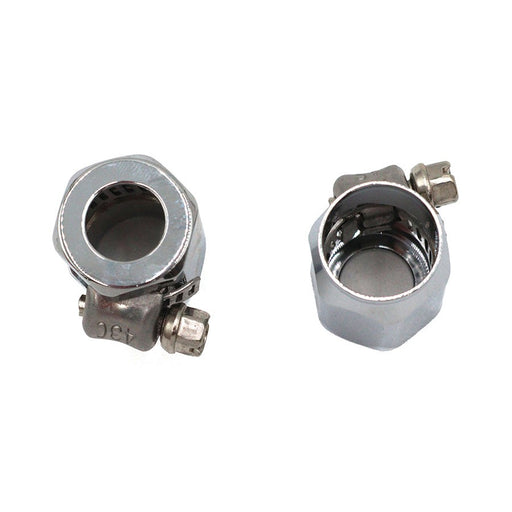 Hex Chrome Econo Seal Hose End - V-Twin 40-0219