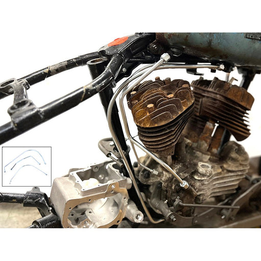 45 W/G Oil Line Set Zicad Plated - V-Twin 40-0649