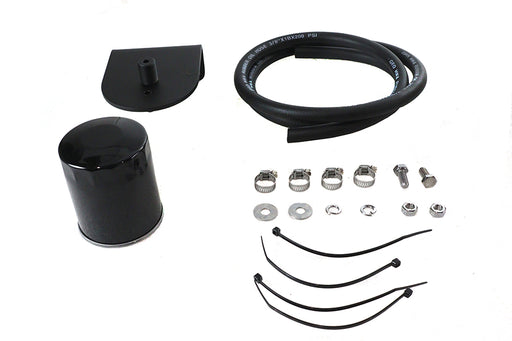 V-Twin Manufacturing Pura Flow Oil Filter Kit Black