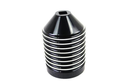 V-Twin Manufacturing Finned Black Anodized Oil Filter Kit with Raw Accents - additional view 2