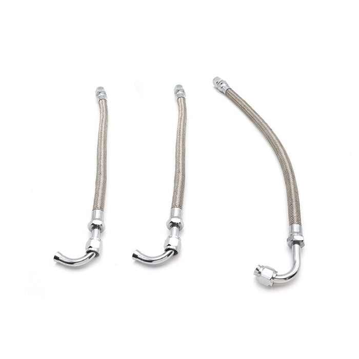 Big Twin Oil Line Set 3 Piece Stainless Steel - V-Twin 40-2531