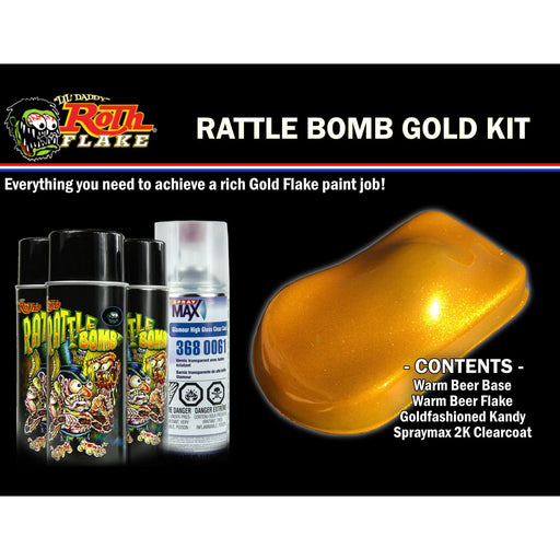 Rattle Bomb Spray Kit Gold - Rattle Bomb RBKIT-GLD