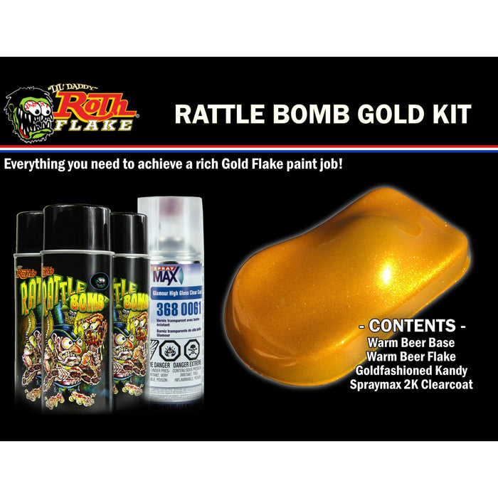 Rattle Bomb Spray Kit Gold - Rattle Bomb RBKIT-GLD