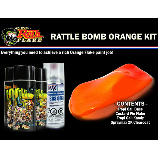 Rattle Bomb Spray Kit Orange - Rattle Bomb RBKIT-ORN