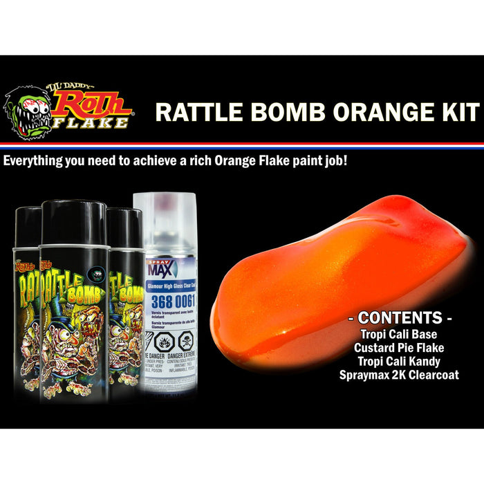 Rattle Bomb Spray Kit Orange - Rattle Bomb RBKIT-ORN