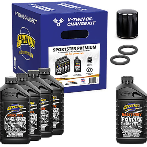 Spectro Oil Change Kit Premium - Spectro Oils 311473 - Evolution Sportster 1986-2000