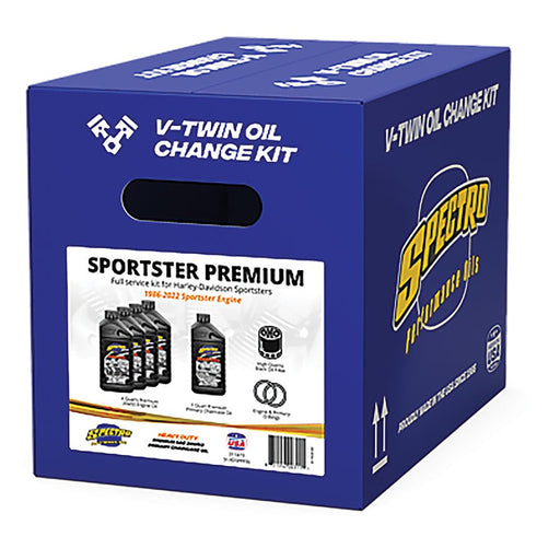 Spectro Oil Change Kit Premium - Spectro Oils 311473 - Evolution Sportster 1986-2000