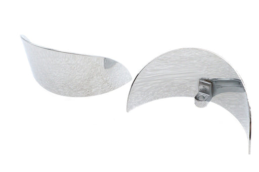 V-Twin Manufacturing Chrome 4-1/2 Deco Spotlamp Visor Set - additional view 2