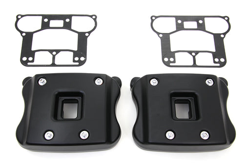 V-Twin Manufacturing Rocker Box Cover Set Black