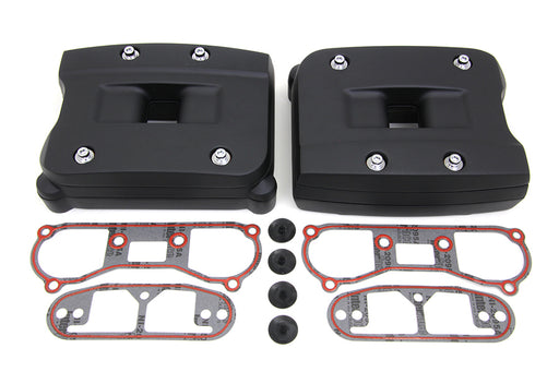 V-Twin Manufacturing Black Rocker Box Cover Set