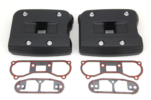 V-Twin Manufacturing Black Rocker Box Cover Set