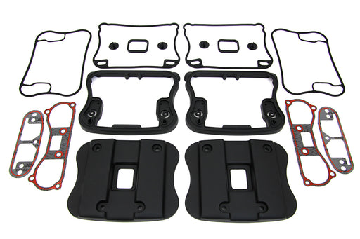V-Twin Manufacturing Top Rocker Box Cover and D-Ring Kit Black