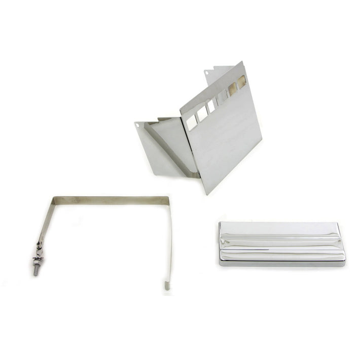 Chrome Square Battery Cover Kit - V-Twin 42-0543
