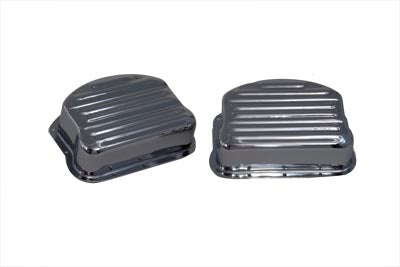 Paughco Ribbed Panhead Cover Set Chrome - additional view 2