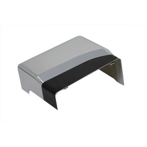 Battery Top and Side Cover Chrome with Black Accent - V-Twin 42-0701 - OEM 66192-99 - Big Twin 1991-2005