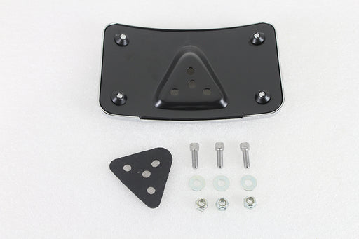 V-Twin Manufacturing License Plate Bracket Curved Laydown Style Chrome Billet - additional view 2