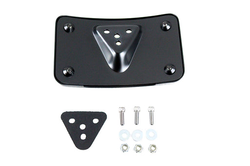 V-Twin Manufacturing License Plate Bracket Curved Laydown Style Black - additional view 2