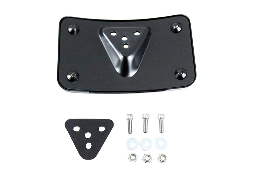 V-Twin Manufacturing License Plate Bracket Curved Laydown Style Black - additional view 2