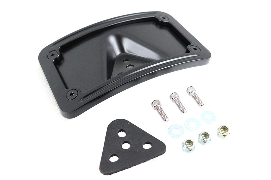 V-Twin Manufacturing License Plate Bracket Curved Laydown Style Black - additional view 3