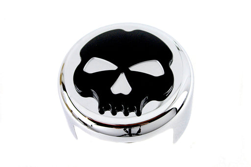 V-Twin Manufacturing Skull Horn Cover Chrome