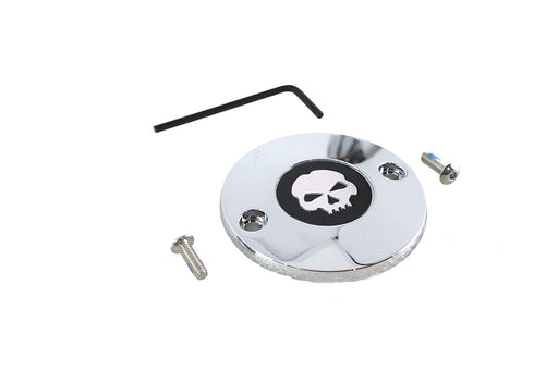V-Twin Manufacturing M8 Ignition System Cover Skull Chrome - additional view 2