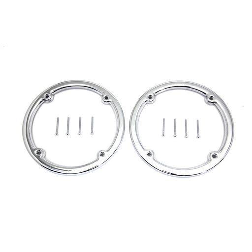 Chrome Rear Tour-Pak Speaker Trim Set - V-Twin 42-1744 - OEM 74584-99 - Big Twin 1998-2013