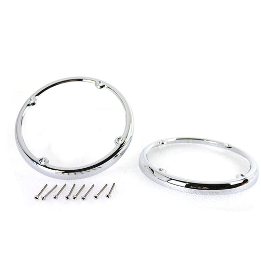 Chrome Rear Tour-Pak Speaker Trim Set - V-Twin 42-1745 - OEM 61400194 - Twin Cam 2014+