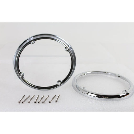 Chrome Rear Tour-Pak Speaker Trim Set - V-Twin 42-1745 - OEM 61400194 - Twin Cam 2014+