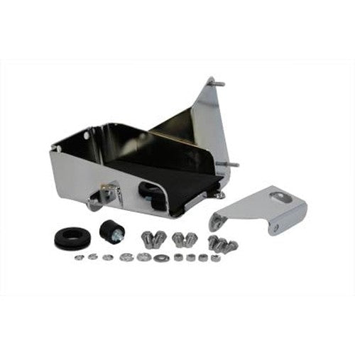 XLH Battery Carrier Kit Chrome - V-Twin 42-9914 - OEM 66205-75 - Ironhead 1967-1978