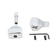 Chrome Rear Axle Adjuster Cap Set Pyramid Style - V-Twin 44-0250 - OEM 41535-97 - Evolution Touring 1997+