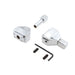 Chrome Rear Axle Adjuster Cap Set Pyramid Style - V-Twin 44-0250 - OEM 41535-97 - Evolution Touring 1997+