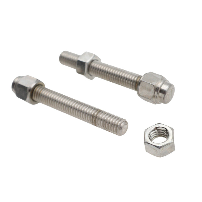 Chrome Rear Axle Adjuster Screw Cap - V-Twin 44-0597 - Evolution Softail 1987-1992