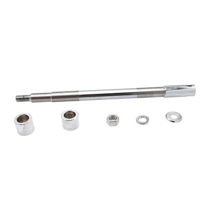 Chrome Front Axle Kit 12-15/16 Overall Length - V-Twin 44-0613 - OEM 43346-83B - Twin Cam 2000+