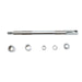 Chrome Front Axle Kit 12-15/16 Overall Length - V-Twin 44-0613 - OEM 43346-83B - Twin Cam 2000+