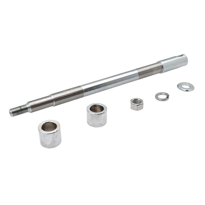 Chrome Front Axle Kit 12-15/16 Overall Length - V-Twin 44-0613 - OEM 43346-83B - Twin Cam 2000+